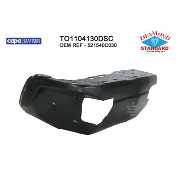Bumper Extension Rear Left Outer Resin Bumper CAPA for Toyota Tundra 2014-2021