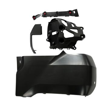 Bumper Extension Assembly Rear Left Outer w/Wheel Opening Mouldings w/Parking Sensors Primed for Toyota Tundra 2022-2024