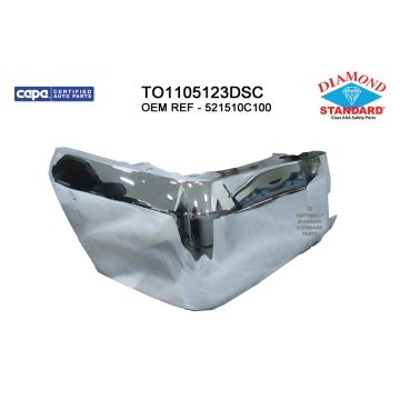 Bumper Extension Rear Right Outer w/o Parking Assist Chrome CAPA for Toyota Tundra 2014-2016