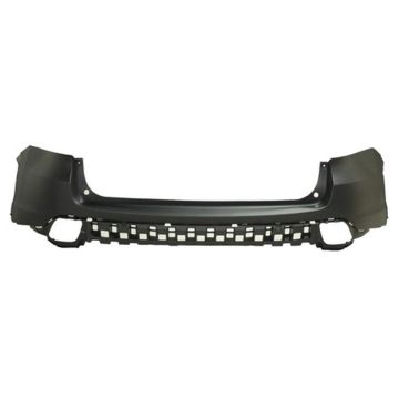 Bumper Cover Rear Upper w/o Rear Object Sensors Primed CAPA for Toyota Highlander Limited LE XLE LE Plus Hybrid Limited Hybrid LE Hybrid XLE SE Limited Platinum Hybrid Limited Platinum 2014-2019