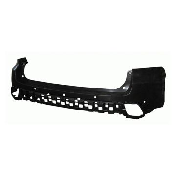 Bumper Cover Rear Upper w/Rear Object Sensors Primed CAPA for Toyota Highlander Limited LE XLE LE Plus Hybrid Limited Hybrid LE Hybrid XLE 2014-2016