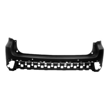 Bumper Cover Rear Upper w/Rear Object Sensors Primed CAPA for Toyota Highlander Limited SE LE XLE LE Plus Limited Platinum 2017-2019