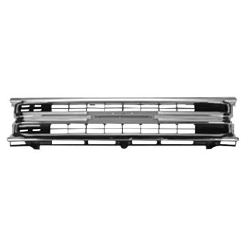 Grille Assembly w/1-Piece Grille Chrome for Toyota Pickup 1989-1991