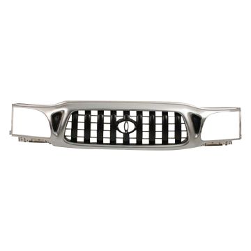 Grille Assembly w/o S-Runner Chrome & Black for Toyota Tacoma 2001-2004