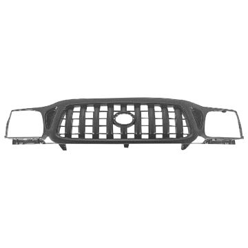 Grille Assembly w/o S-Runner Matte-Black for Toyota Tacoma 2001-2004