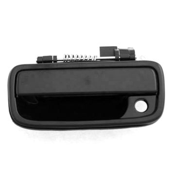 Exterior Door Handle Front Left Smooth Black (Plastic) for Toyota Tacoma 2001-2004