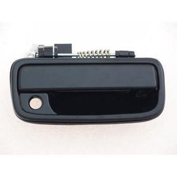 Exterior Door Handle Front Right Smooth Black (Plastic) for Toyota Tacoma 2001-2004