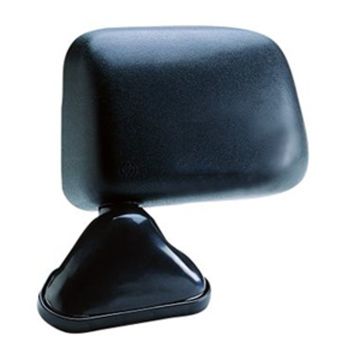 Door Mirror Assembly Left Door Mount Foldaway w/o Vent Window w/Twin Glass Mirrors Black for Toyota Pickup 1989-1995