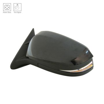 Door Mirror Assembly Left Power Non-Heated w/Cover Black for Toyota Highlander 2014-2015