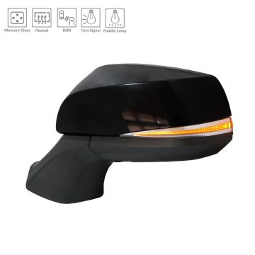 Door Mirror Assembly Left w/o Side View Camera w/Memory w/Cover for Toyota Highlander 2020-2022