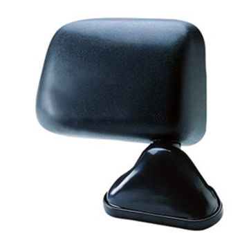 Door Mirror Assembly Right Door Mount Foldaway w/o Vent Window w/Twin Glass Mirrors Black for Toyota Pickup 1989-1995