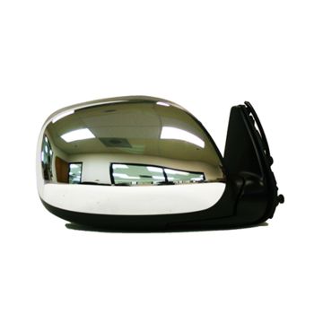 Door Mirror Assembly Right Non-Heated Power Remote Textured Black w/Chrome Housing for Toyota Tundra 2000-2004