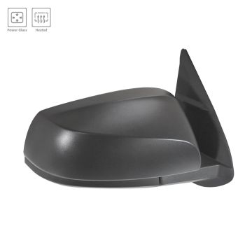 Door Mirror Right w/o Blind Spot Detection w/o Signal Lamps w/Cover Black for Toyota Tacoma 2016-2023