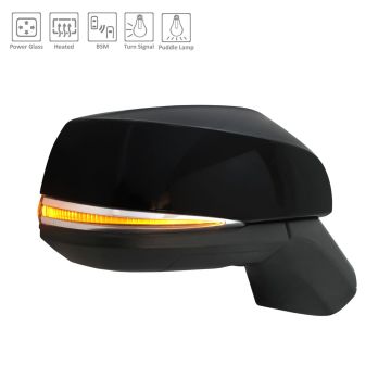 Door Mirror Assembly Right w/o Side View Camera w/Blind Spot Detection w/Puddle Lamp w/Cover for Toyota RAV4 2019-2021