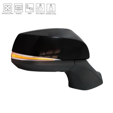 Door Mirror Assembly Right w/o Side View Camera w/Memory w/Cover for Toyota Highlander 2020-2022
