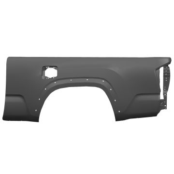 Truck Bed Panel Left 6 Foot Bed w/Wheel Opening Mouldings Outer Panel Assembly CAPA for Toyota Tacoma Crew Cab Pickup Extended Cab Pickup 2016-2023