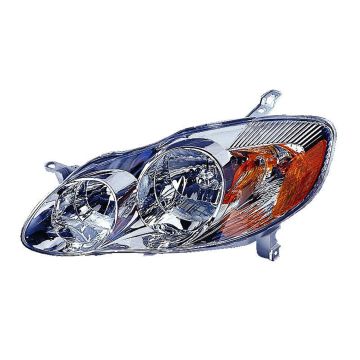 Headlight Assembly Composite Left CAPA for Toyota Corolla LE CE 2003-2004
