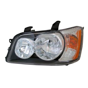 Headlight Assembly Composite Left w/o Bulbs CAPA for Toyota Highlander 2001-2003