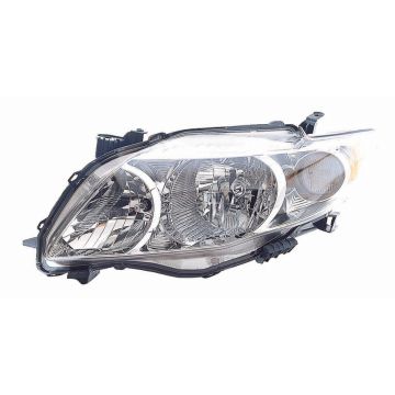 Headlight Assembly Composite Left CAPA for Toyota Corolla Base LE XLE CE 2009-2010