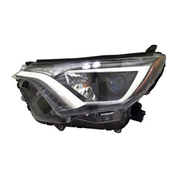 Headlight Assembly Composite Left Halogen w/o Black Bezel North America Built for Toyota RAV4 2016-2018