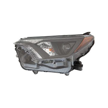Headlight Assembly Composite Left Halogen w/Black Bezel North America Built for Toyota RAV4 2016-2018