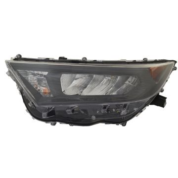 Headlight Assembly Composite Left w/o Adaptive Headlamps Black Bezel North America Built CAPA for Toyota RAV4 LE Hybrid LE 2019-2022