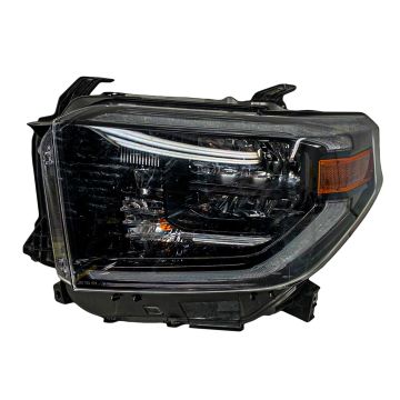 Headlight Assembly Composite Left w/LED DRL w/Smoked Chrome Accent for Toyota Tundra 2019-2021