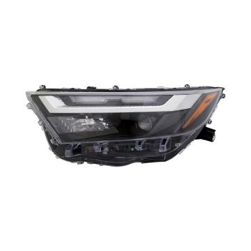 Headlight Assembly Composite Left LED w/Bulb Signal Lamp North America Built for Toyota RAV4 Adventure Trail XLE Premium TRD Off-Road XLE LE Hybrid LE 2022-2024