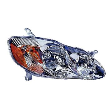 Headlight Assembly Composite Right CAPA for Toyota Corolla LE CE 2003-2004