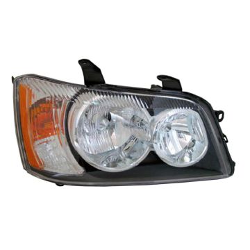 Headlight Assembly Composite Right w/o Bulbs CAPA for Toyota Highlander 2001-2003