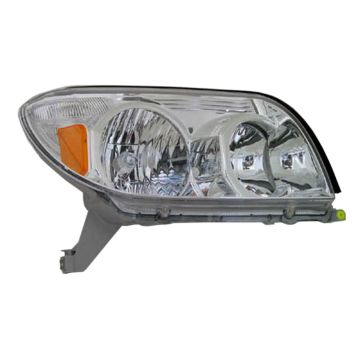 Headlight Assembly Composite Right Includes Park/Marker Lamps w/Chrome Bezel for Toyota 4Runner 2003-2005