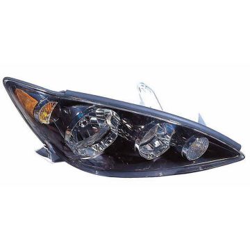 Headlight Assembly Composite Right Black USA Built CAPA for Toyota Camry SE 2005-2006