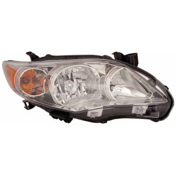 Headlight Assembly Composite Right Canada Built CAPA for Toyota Corolla Base LE CE 2011-2013