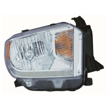 Headlight Assembly Composite Right Halogen LED Daytime Running Lights CAPA for Toyota Tundra Platinum 1794 Edition 2014-2017