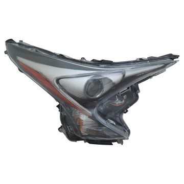 Headlight Assembly Composite Right w/o Fog Lamps CAPA for Toyota Prius Base Two Eco 2016-2018