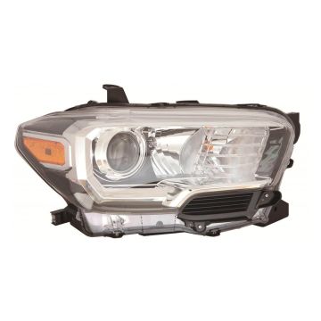 Headlight Assembly Composite Right w/o LED Daytime Running Lamps w/Fog Lamps CAPA for Toyota Tacoma 2018