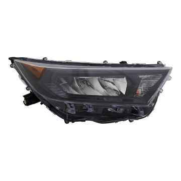 Headlight Assembly Composite Right w/o Adaptive Headlamps Black Bezel North America Built for Toyota RAV4 LE Hybrid LE 2019-2022