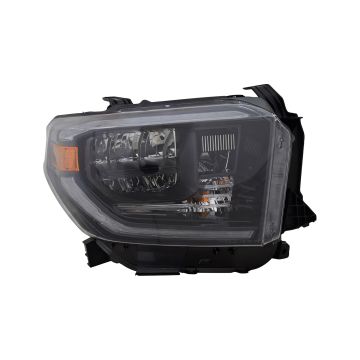 Headlight Assembly Composite Right w/LED DRL w/Smoked Chrome Accent CAPA for Toyota Tundra 2019-2021