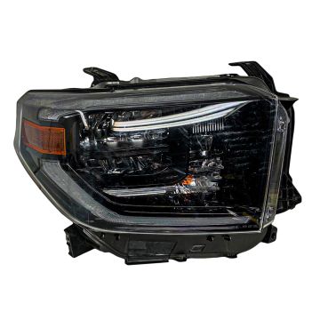 Headlight Assembly Composite Right w/LED DRL w/Smoked Chrome Accent for Toyota Tundra 2019-2021