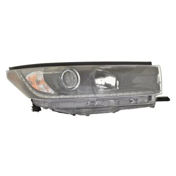 Headlight Assembly Composite Right w/o Smoked Chrome Accent CAPA for Toyota Highlander 2019