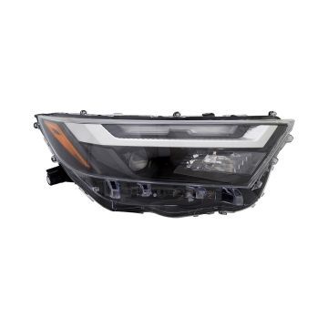 Headlight Assembly Composite Right LED w/Bulb Signal Lamp North America Built CAPA for Toyota RAV4 Adventure Trail XLE Premium TRD Off-Road XLE LE Hybrid LE 2022-2024