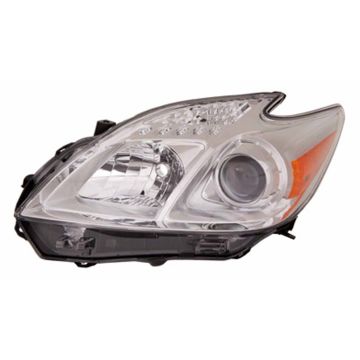 Headlight Lens Housing Left Halogen for Toyota Prius 2012-2015