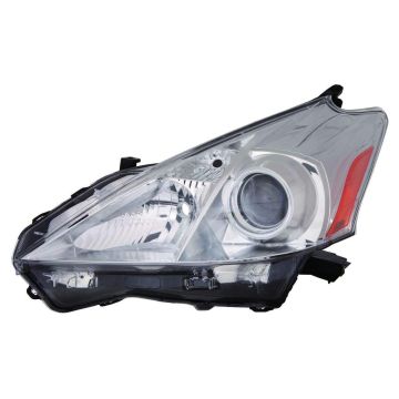 Headlight Lens Housing Left Halogen CAPA for Toyota Prius V 2012-2014