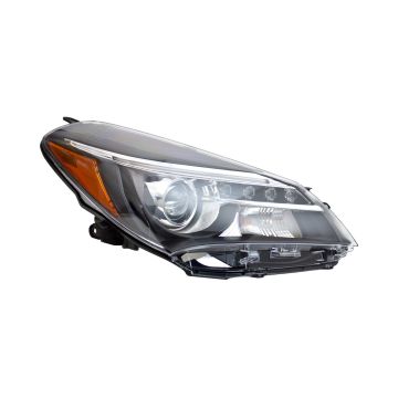 Headlight Lens Housing Right Projector Type w/LED DRL CAPA for Toyota Yaris 2015-2017