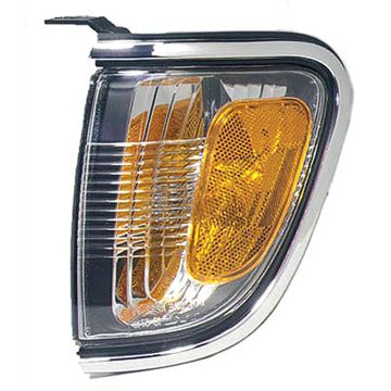 Parking Light Assembly Left Park/Marker Combo w/Chrome Bezel CAPA for Toyota Tacoma 2001-2004