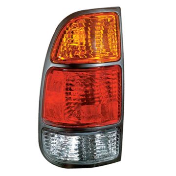 Tail Light Assembly Left Standard Bed Amber/Red/Clear Lens CAPA for Toyota Tundra Standard Cab Pickup Extended Cab Pickup 2000-2006