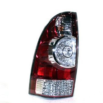 Tail Light Assembly Left LED Type w/Wiring Harness Clear Center Lens for Toyota Tacoma 2009-2015