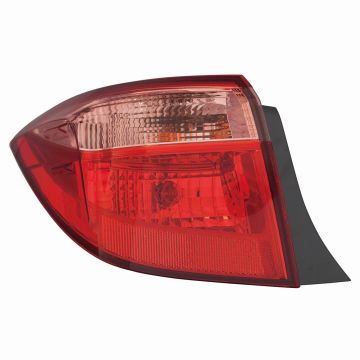 Tail Light Assembly Left Outer Halogen CAPA for Toyota Corolla L LE LE Eco CE 2017-2019