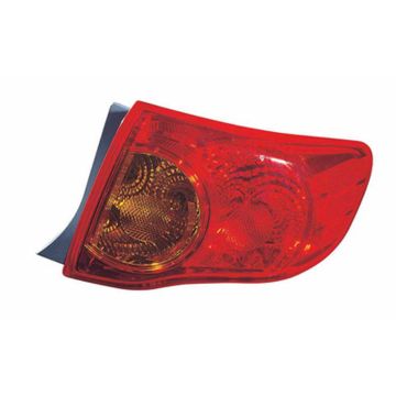 Tail Light Assembly Right Outer Lens/Housing Japan Built CAPA for Toyota Corolla 2009-2010