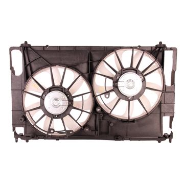 Engine Cooling Fan Assembly Motor/Blade/Shroud Dual Fan Assy North America/Japan Built for Toyota RAV4 2013-2018